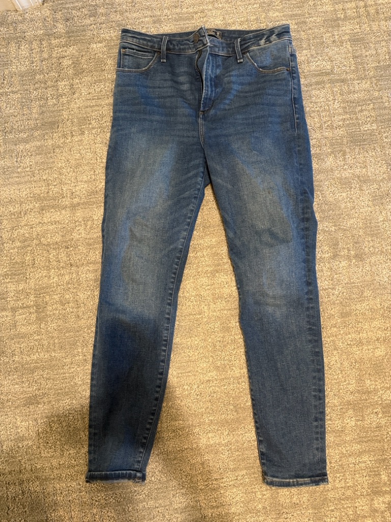 Abercrombie & Fitch Simone High Rise Super Skinny Jeans - Dark Blue Wash